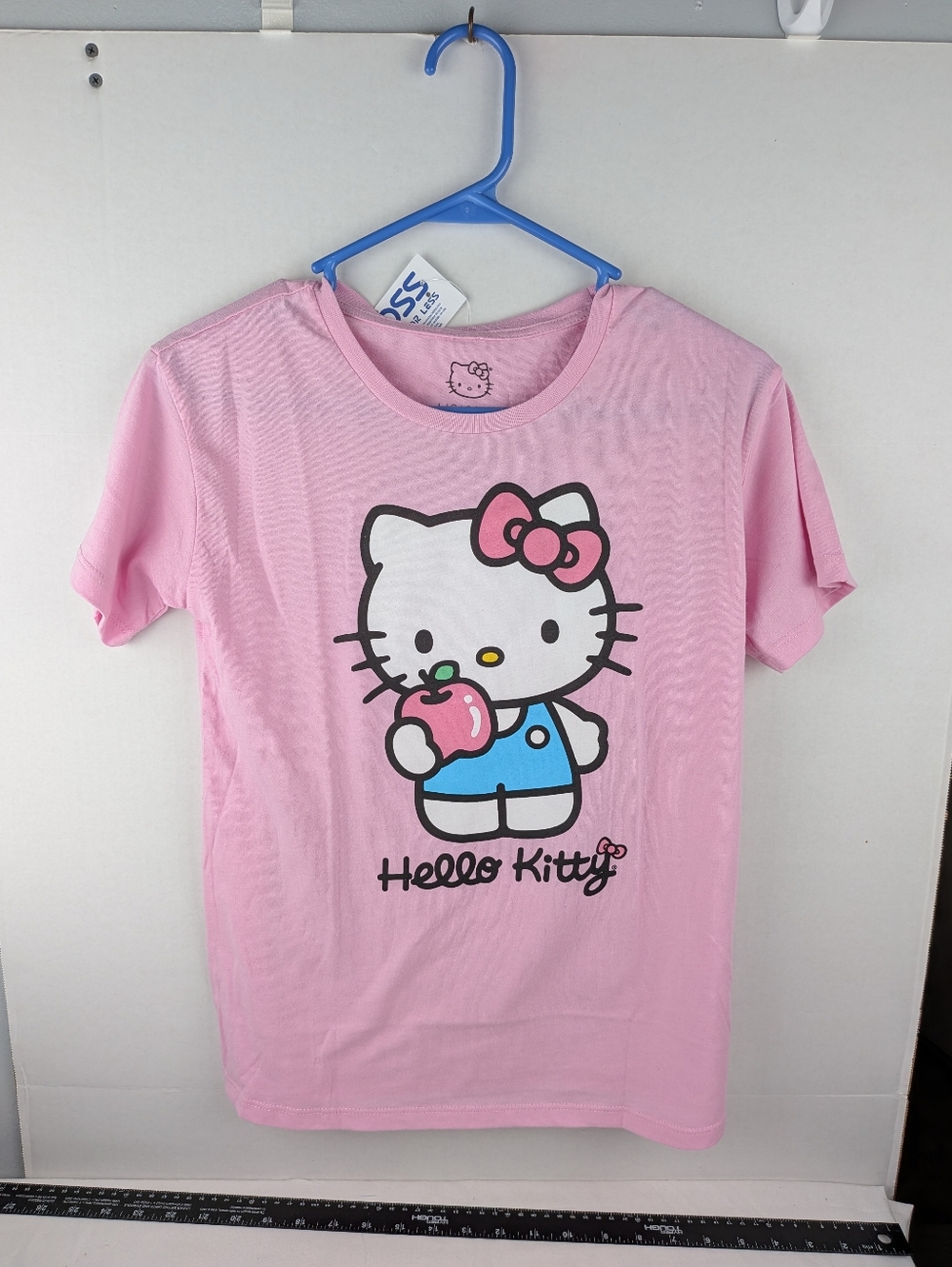 Hello Kitty Pink Tee with Blue Outfit Graphic